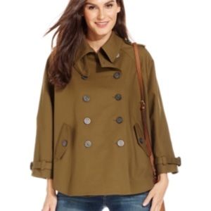 Michael kors double breasted army green jacket L